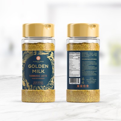 Golden Milk Turmeric Latte Packaging Design