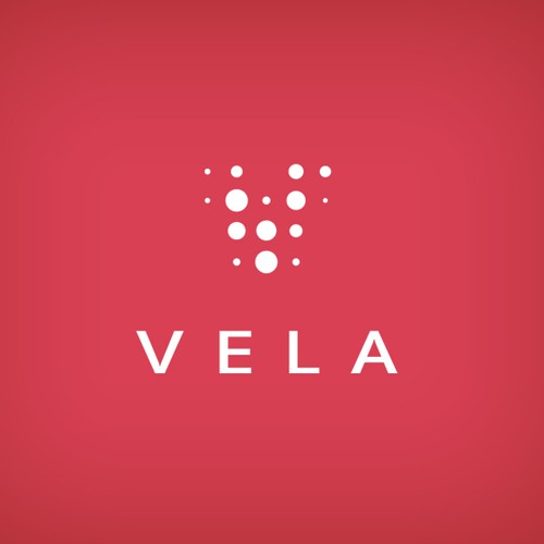 LED logo with the title ' Logo design for Vela, photo equipment maker.'