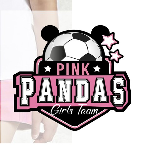 Pink t-shirt with the title 'Pink Pandas Logo'