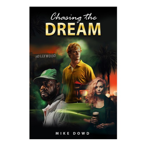 Collage book cover with the title 'Novel Book Cover Design'