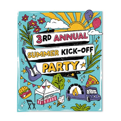 Poster for Summer Kick-Off Party