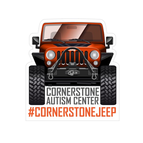 Off-road design with the title 'Logo for Sponsored Jeep'