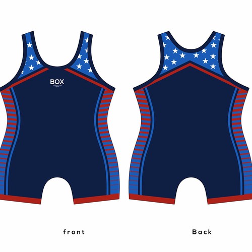 Wrestling design with the title 'wrestling jersey design for Box menwear'