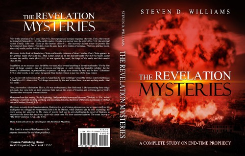 Bible book cover with the title 'Create a innovation book cover for the apolcyptic book of the Bible - The Book of Revelation'