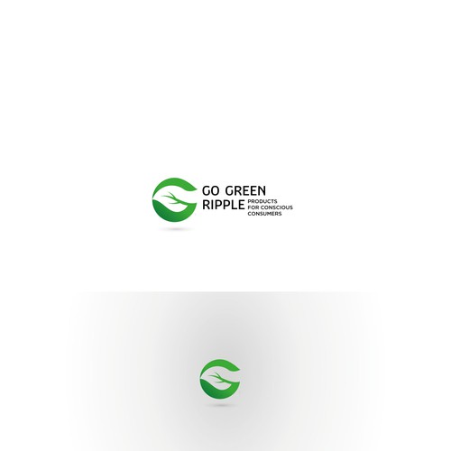 Alphabet logo with the title 'G leaf logo'