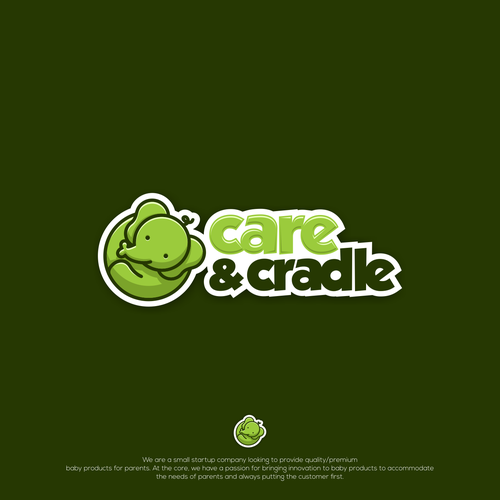 Artwork logo with the title 'care & cradle'