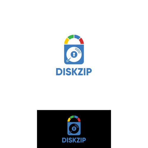 Disk logo with the title 'Fit all Diskzip does to a single logo (Draft Design)'