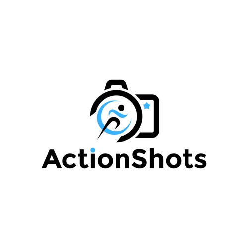 Action logo with the title 'logo design for sports photography'