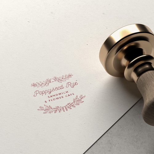 Sandwich shop logo with the title 'Logo for Sandwich & Flower Cafe'