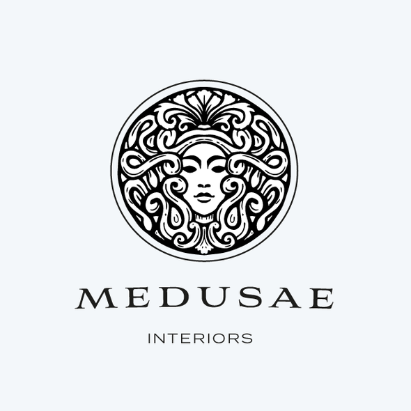 Medusa design with the title 'Interior company logo'