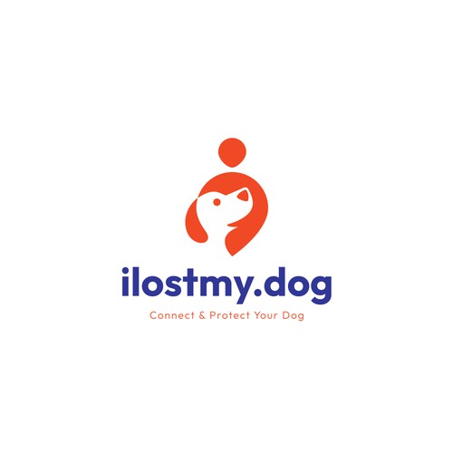 Location pin logo with the title 'ilostmy.dog'