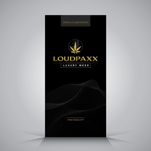 Cannabis packaging with the title 'LoudPaxx'