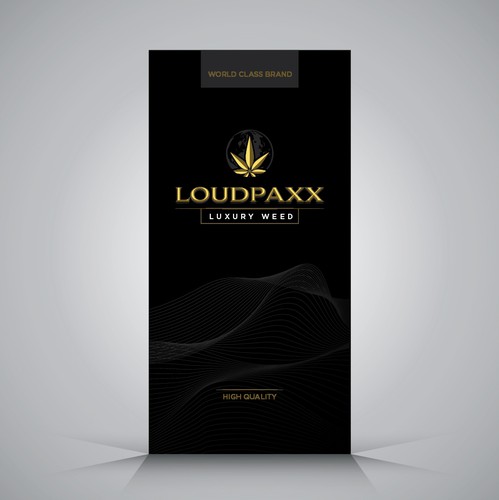Cannabis packaging with the title 'LoudPaxx'