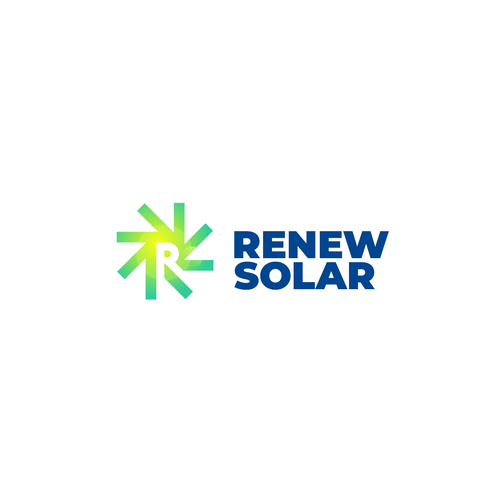 Renewable energy design with the title 'Logo Design for RENEW SOLAR'