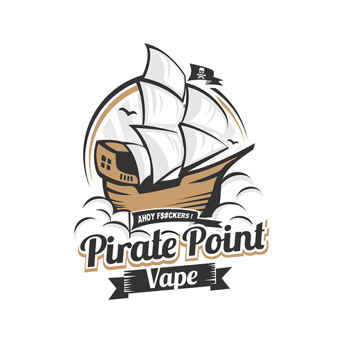 Vapor logo with the title 'Logo concept for a vape store.'
