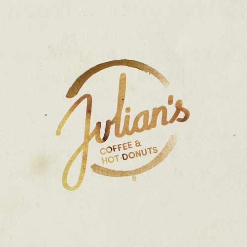 Donut design with the title 'Julian's cafe logo'