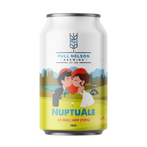 Package label with the title 'Wedding Beer Label'