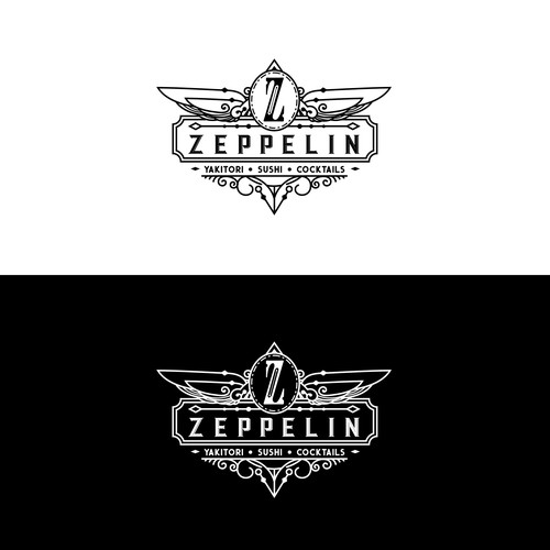 Line brand with the title 'Logo Concept For Sushi & Cocktails Bar'