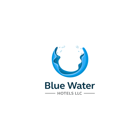 LLC logo with the title 'Blue Water Hotels LLC Logo'