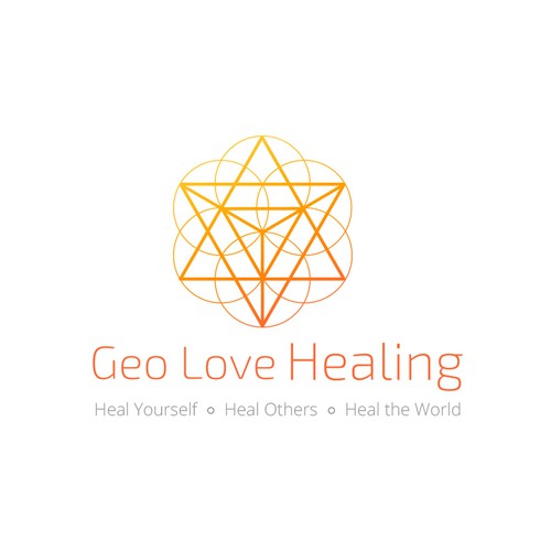 Sacred geometry logo with the title 'Logo for healing center'