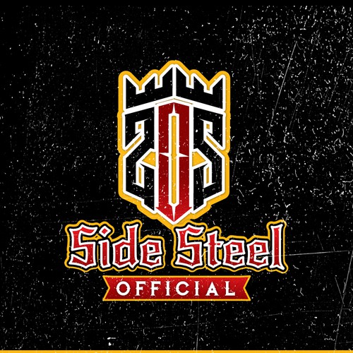 Steel design with the title 'Design a logo hard and unforgiving as steel for an industrial hand tool/product brand'