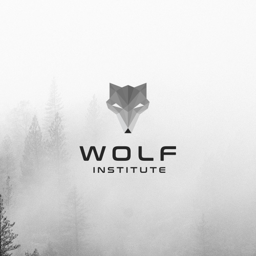 Polygon design with the title 'Polygon wolf logo design.'
