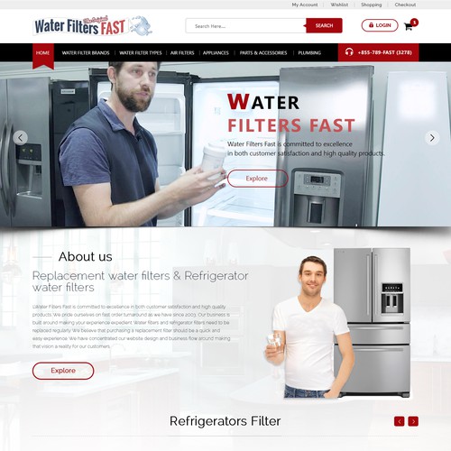 Design firm website with the title 'Water Filter Company '