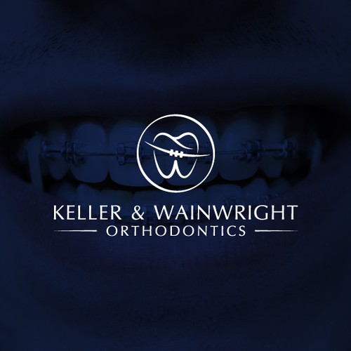Orthodontist logo with the title 'Bold logo concept for "Keller & Wainwright Orthodontics"'