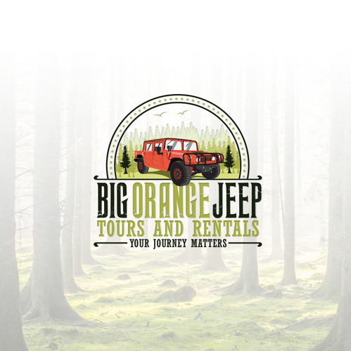 Jeep logo with the title 'Tour company'
