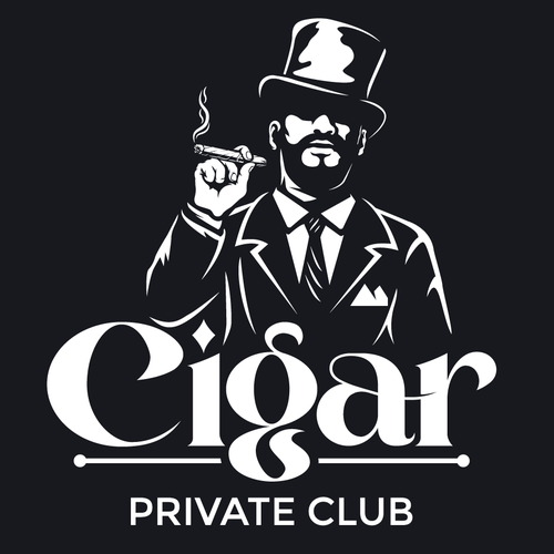 Suit design with the title 'Cigar Private Club'