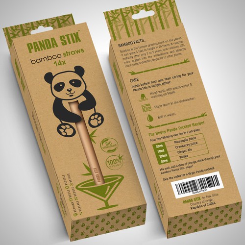 Bamboo design with the title 'package design, box design, label design'