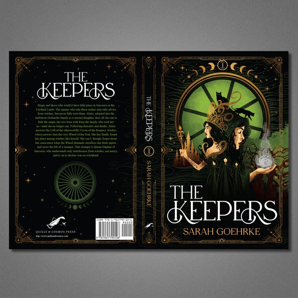 Magic design with the title 'Book cover illustration'