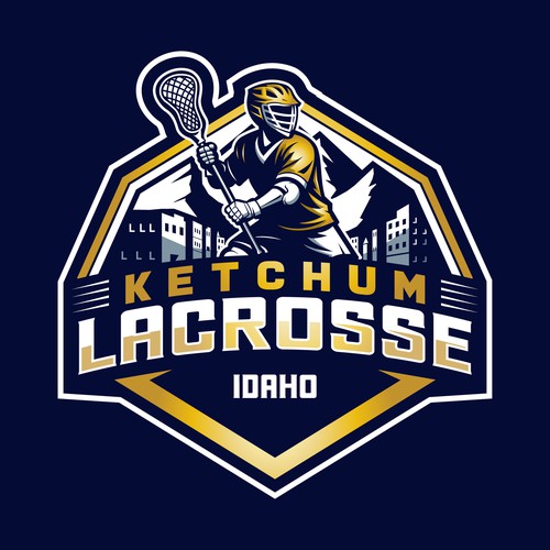 Logo with the title 'lacrosse club from Ketchum, Idaho'