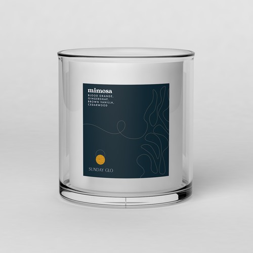 Candle design with the title 'Bold Candle Label'