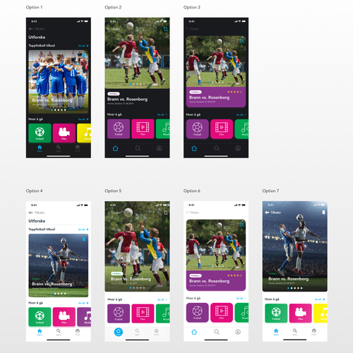 Leisure design with the title 'App design for Norways biggest platform for youth.'