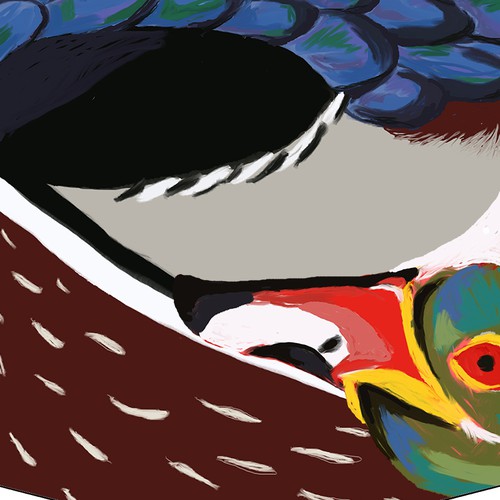 Pattern t-shirt with the title 'Duck pattern design for a pocket '