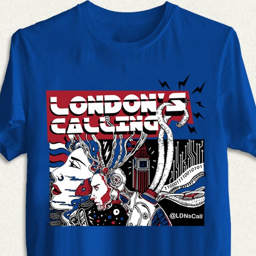 Internet t-shirt with the title 'London's calling t-shirt 2018'