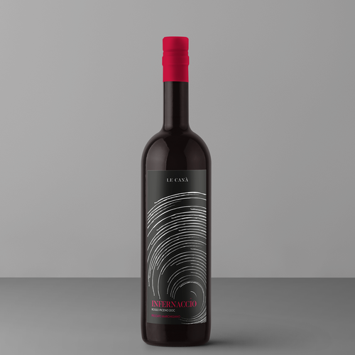 Italian label with the title 'Wine Packaging - Infernaccio'
