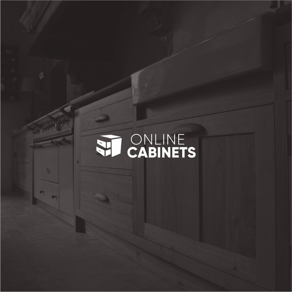 Cabinet design with the title 'ONLINE CABINETS'