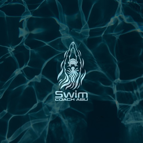 Pool design with the title 'Swim Coach Abu'