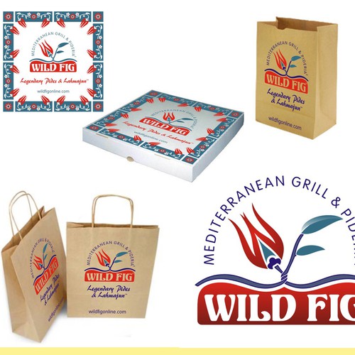 Shawarma logo with the title 'MEDITERRANEAN RESTAURANT LOGO'