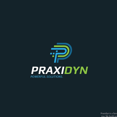 Agricultural design with the title 'New identity for: Praxidyn      Practical Ideas. Powerful Solutions.'