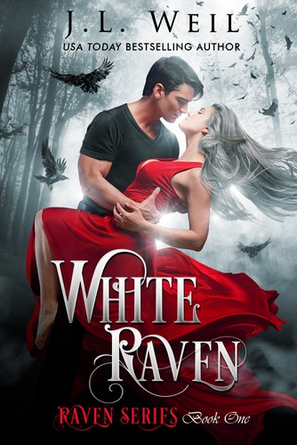 Fantasy design with the title 'White Raven'