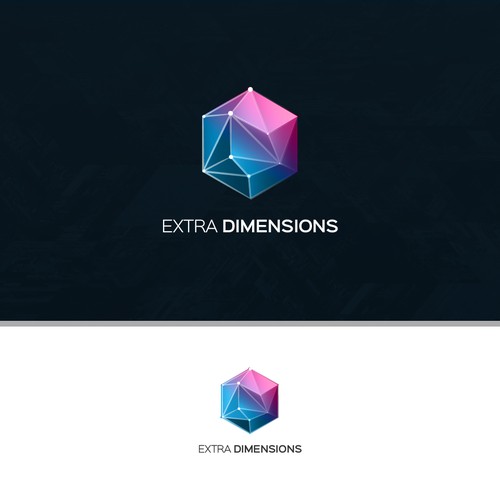 Futuristic brand with the title 'Futuristic Logo for Extra Dimensions'