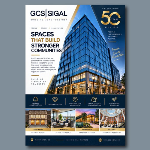 Flayer design with the title 'GCS-SIGAL.'