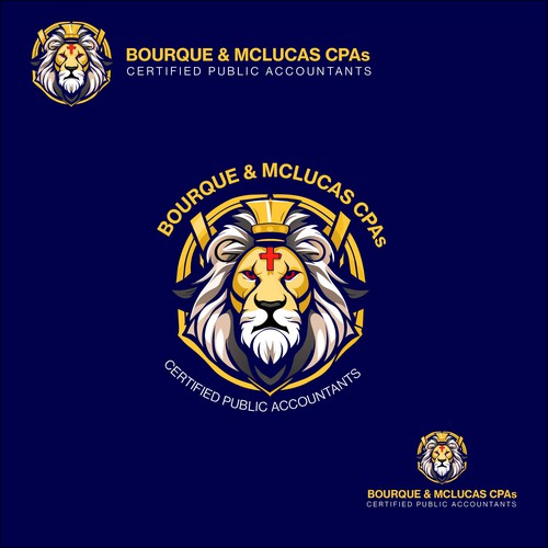Lion head logo with the title 'BOURQUE & MCLUCAS CPAs'