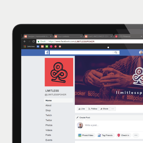 Poker chip logo with the title 'Dynamic logo for a twitch poker channel'