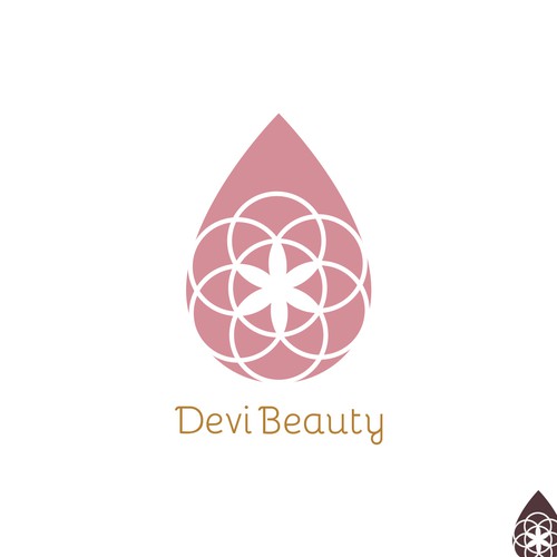 Sacred geometry logo with the title 'Devi Beauty '
