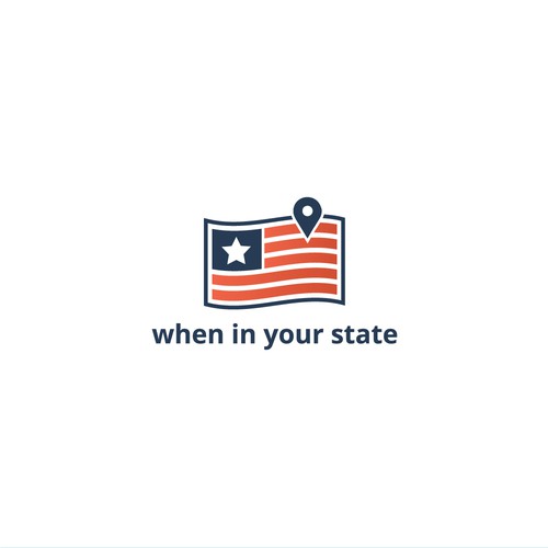 American logo with the title 'Design Concept for a travel blog!!'