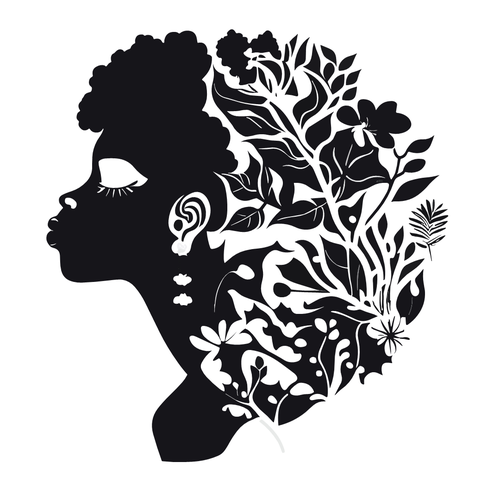 Silhouette artwork with the title 'Illustration for Beauty Brand'